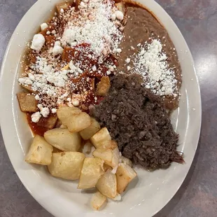 Chilaquiles Plate with Meat