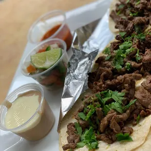 tacos de carne asada