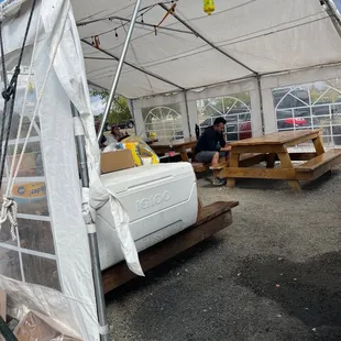 Seating area.