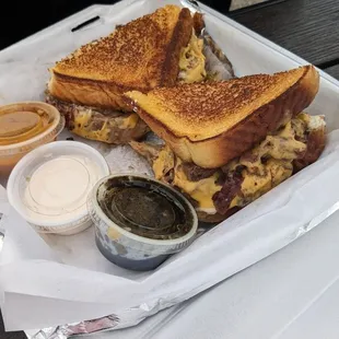 Grilled cheese with brisket