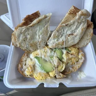 Chicken breakfast torta