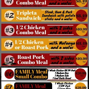 El Pollo Colorao Puerto Rican Eatery * Menu Page 1 of 2