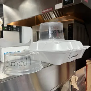 Size options for sides.