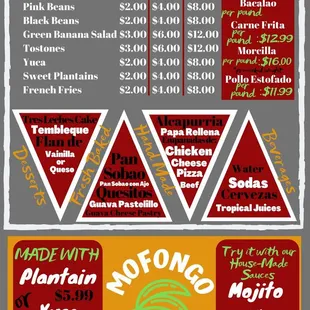 El Pollo Colorao Puerto Rican Eatery * Menu Page 2 of 2