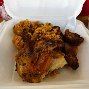 Rice, chicken