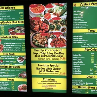 the menu