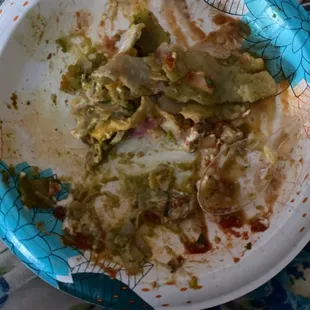 This is what's left of my enchilada that I tried to eat.