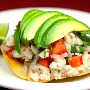 Ceviche tostada