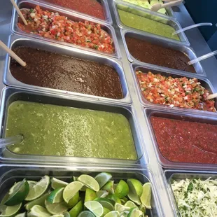 Fresh salsa bar