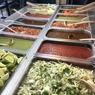 Impressive Salsa Bar.