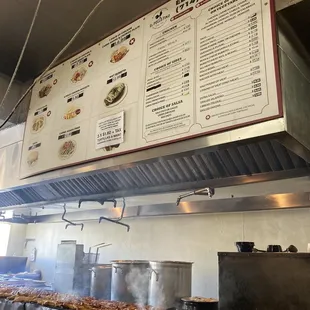 Menu and chicken