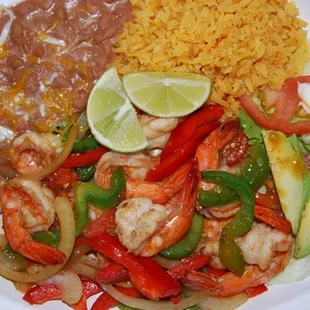 Fajitas de camaron
