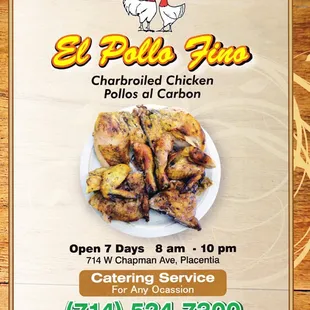 El Pollo Fino Menu