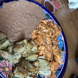 Chicken Machaca Plate