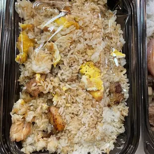 Chaufa de pollo with no green onions