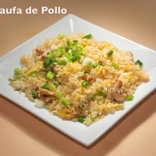 a plate of fried rice