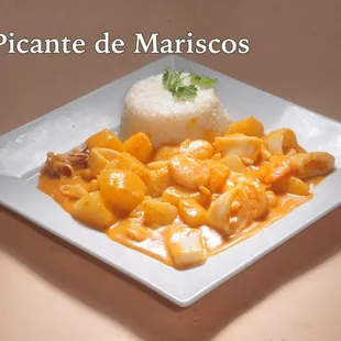 a plate of food with rice