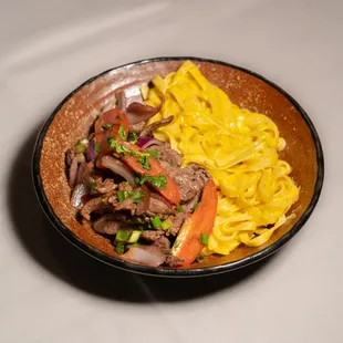 NEW dish! Fettucine Huanca served with your choice of protein. 
A must try!