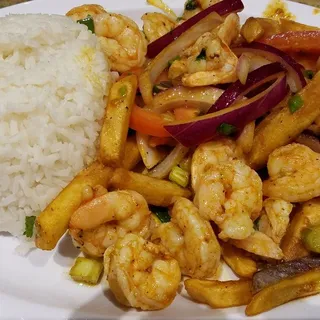 Saltado de Camarones