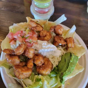 Shrimp Tostada Salad