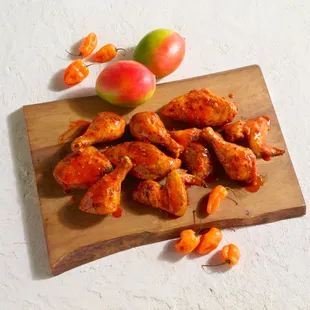 chicken wings and fried chicken, food