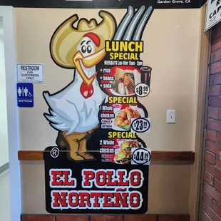 Lunch specials as of 10-13-24