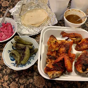 a variety of food items