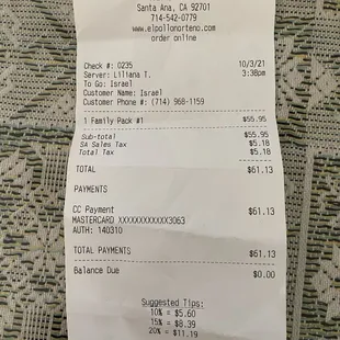 Receipt