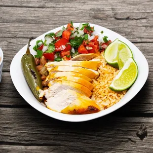 a plate of mexican food