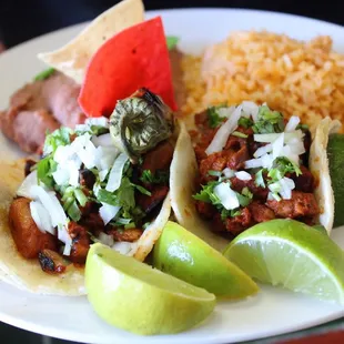a plate of mexican food