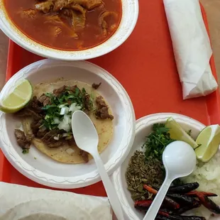 Menudo &amp; asada taco