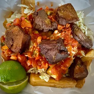 Yuca with chicharron