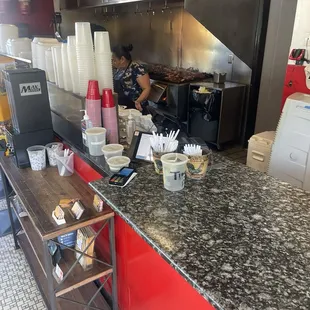 interior, sushi and sashimi