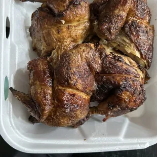Whole smoked chicken