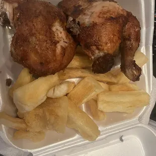 1/2 chicken dark with double yucca