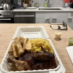 1/2 Chicken Yuca Fries and Rice
