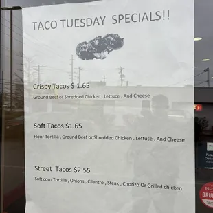 Taco Tuesday specials