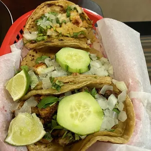 Two Shrimp and One Pastor Taco