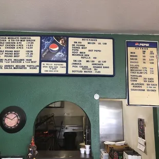 Menu board