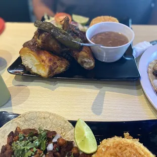 1/2 Rotisserie Chicken.  El Pastor Street Tacos