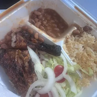 Chicken with rice and beans