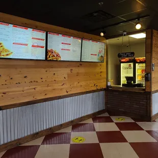 the inside of a restaurant