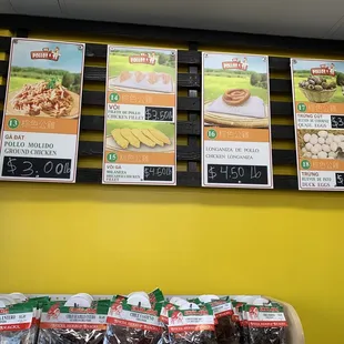 a variety of food items