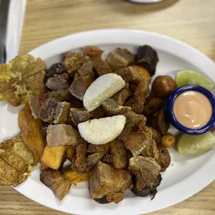 a plate of food on a table