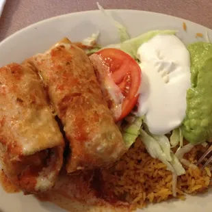 Shrimp chimichangas
