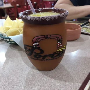 Happy hour margaritas &amp; the cup is just too cute!