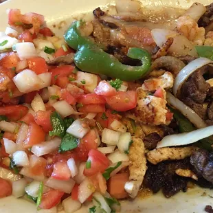 Lunch nachos without rice/beans/tortillas for low carb version. Soo yummy!