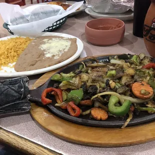 Veggie fajitas were really good!!
