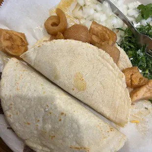 The tacos were pretty good