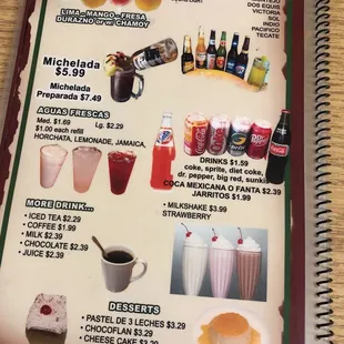 sushi and sashimi, menu